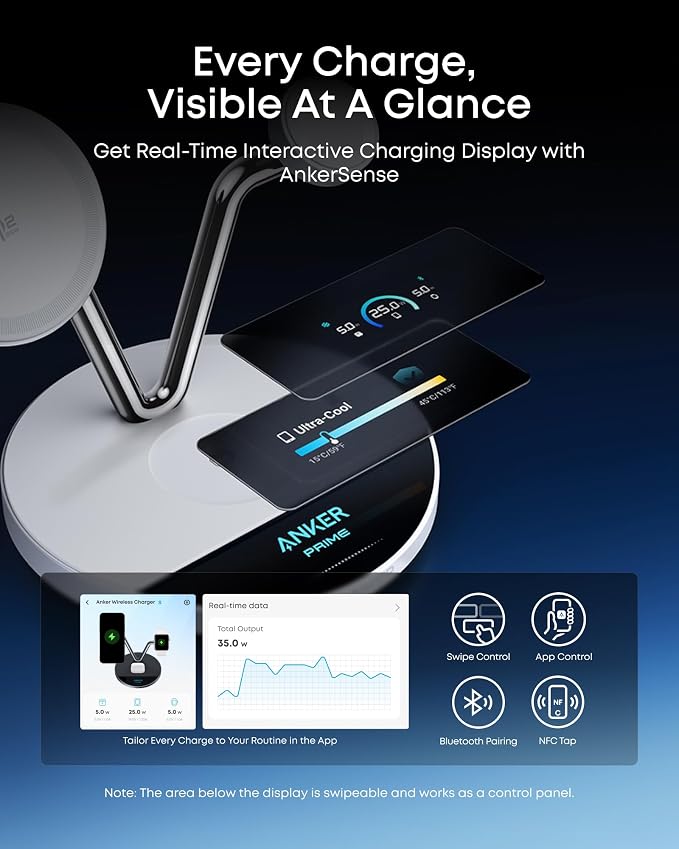Anker Prime 3-in-1 Qi2.2 MagSafe Compatible 25W Wireless Charging Station | - Image 5