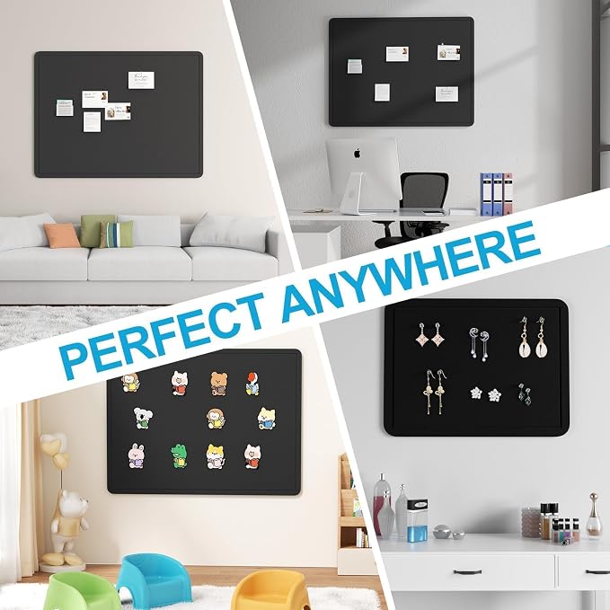 Black Large Felt Bulletin Board - Image 7