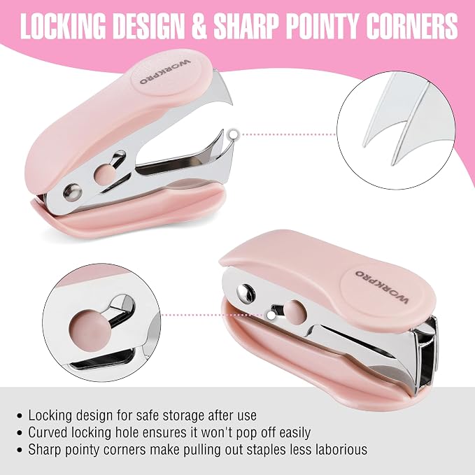 WORKPRO Mini Stapler with Staples, One Staple Remover, 2000 Standard Staples - Image 4