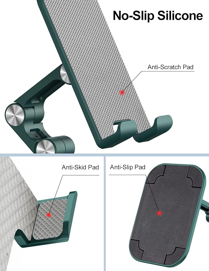 OCYCLONE Phone Stand, Adjustable Height and Angle Foldable Cell Phone Stand - Image 3