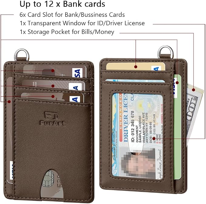 FurArt Slim Minimalist Wallet RFID Credit Card Holder - Image 6
