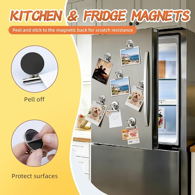 VNDUEEY 90 Pack Fridge Magnets Refrigerator Magnets, Strong Magnetic Clips - Image 8