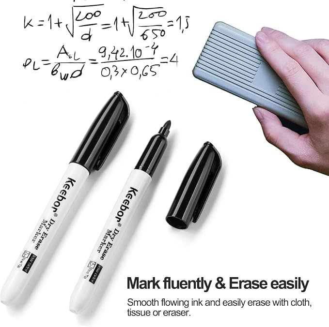 Keebor Fine Tip Dry Erase Markers, Office Supplies - Image 3