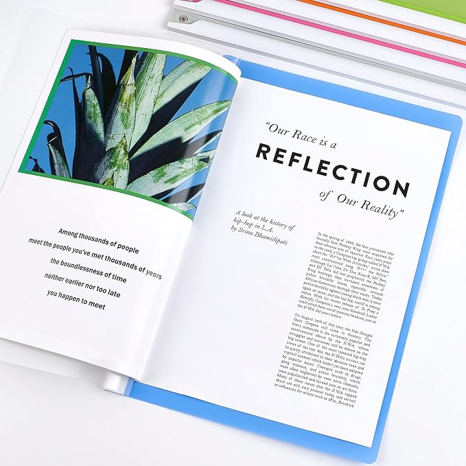 Clear Report Covers with Swing Clip, 5 Pack, 30 Sheet Capacity A4 Size File - Image 6