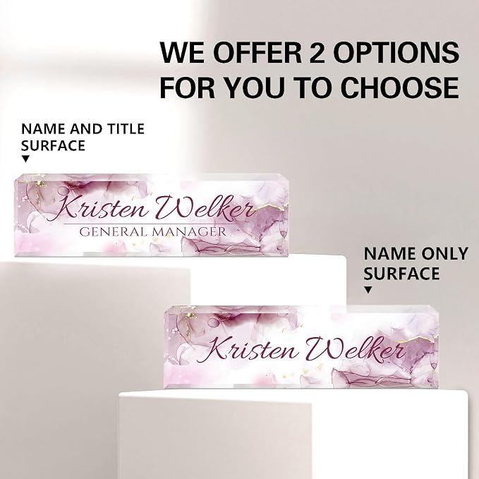 Name Plate for Desk, Desk Name Plate Personalized, Office Decor for Women Men - Image 2