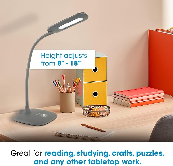 OttLite Soft Touch LED Desk Lamp, 3 Brightness Settings - Image 2