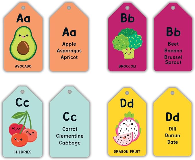 Mudpuppy A is for Avocado — Ring Flashcards 26 Durable Double Sided Alphabet - Image 2