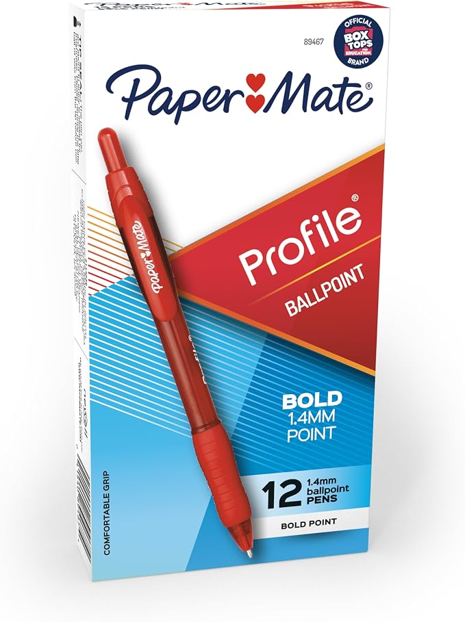 Paper Mate Profile Ballpoint Pens, Retractable, Bold Point by Unknown