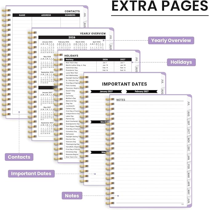 Planner 2026-2027 for Women & Men, Academic Monthly and Weekly Calendar Planner - Image 5