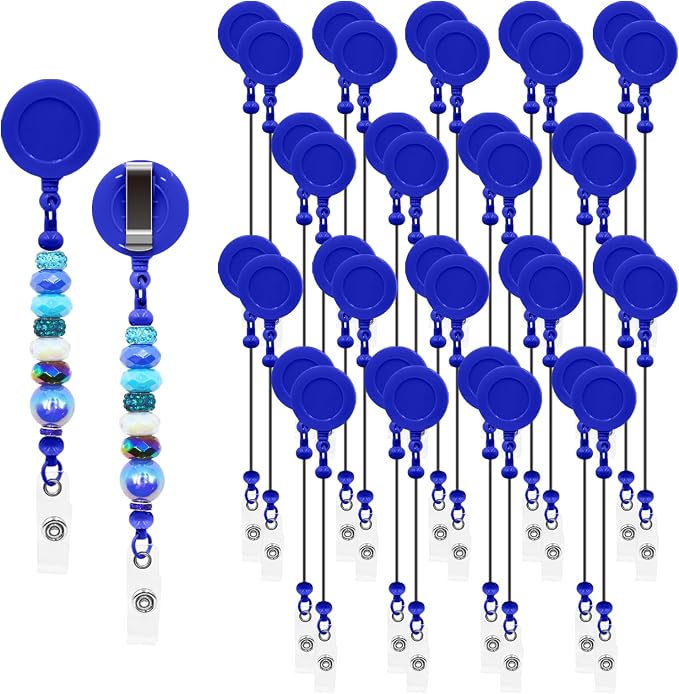 30pcs Beadable Badge Reels Making Kits by Unknown