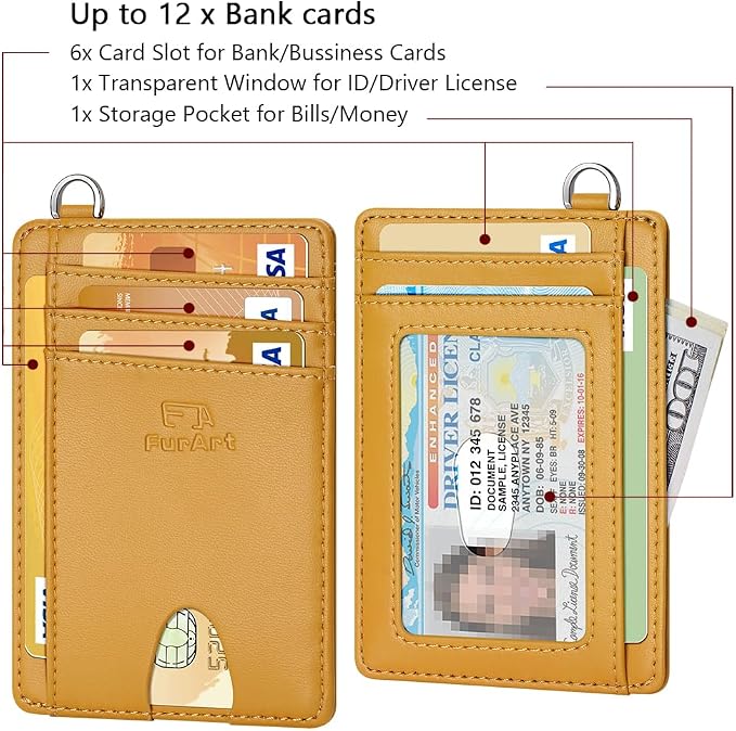 FurArt Slim Minimalist Wallet RFID Credit Card Holder - Image 6