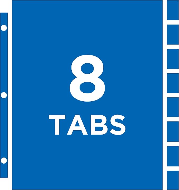 Avery Clear Protect 'n Tab Tabbed Sheet Protector Dividers, 8-Tab Set, Top Load - Image 5