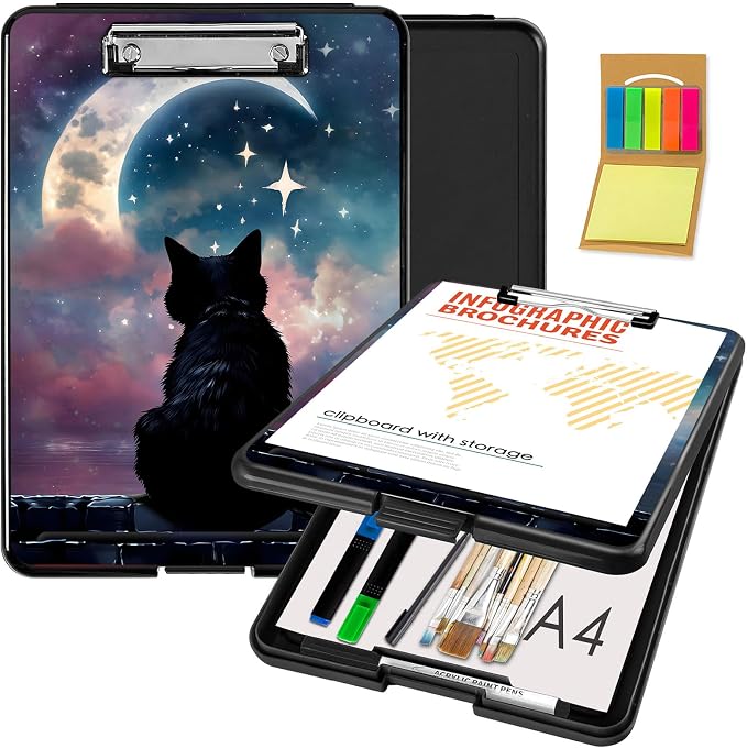 Clipboard with Storage, Office Supplies Nursing Clipboards Folder with Pen by CAPAUNVDA