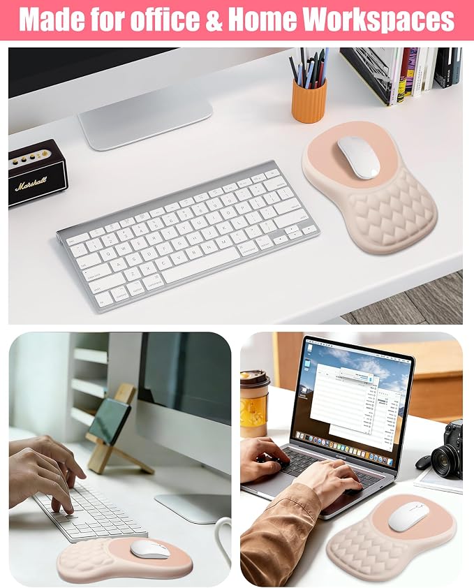 Ergonomic Mouse Pad with Wrist Rest, Slope Design Memory Foam Support, Smooth - Image 6
