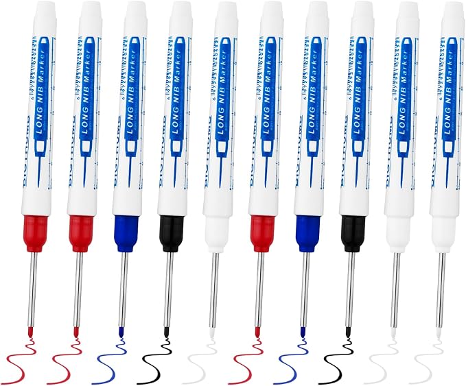 10 Pcs Long Head Deep Hole Marker, 35MM Long Nib Marker, Quick Dry Waterproof - Image 7