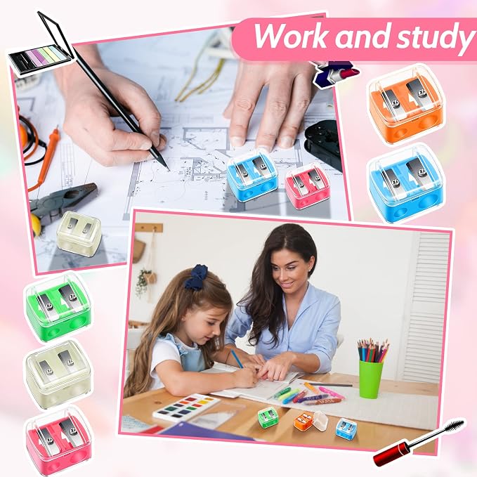 Chuangdi 5 Pack Makeup Pencil Sharpener Plastic Lip Liner Pencil Eyeliner - Image 7