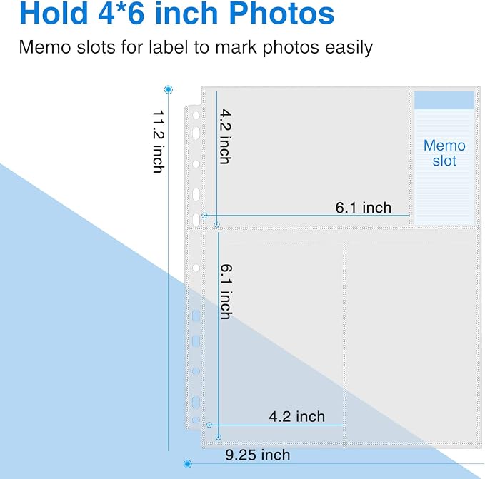 Sooez 30 Pack 4x6 Photo Sleeves - Image 2