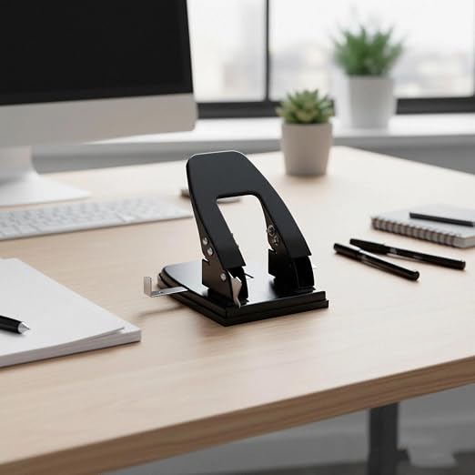 Two Hole Punch | 30 Sheet Capacity, Adjustable Guide, Heavy-Duty Metal Puncher - Image 5