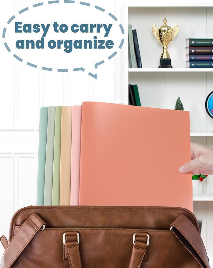 SUNEE Folders with Pockets, Plastic Folders with Pocket, Poly Folder - Image 6