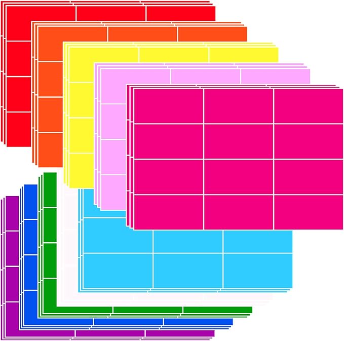 Removable Large Moving Labels for Boxes, 4 x 2 Inch Waterproof Colored Labels by Gicare