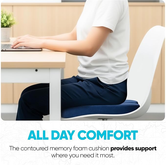FORTEM Seat Cushion, Office Chair Cushion, Memory Foam Car Seat Cushions - Image 4