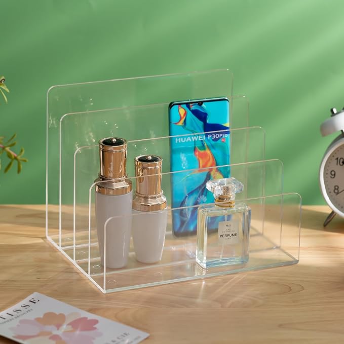 Sooyee File Organizer for Desk, Mail Organizer Countertop, 4-Section File - Image 6