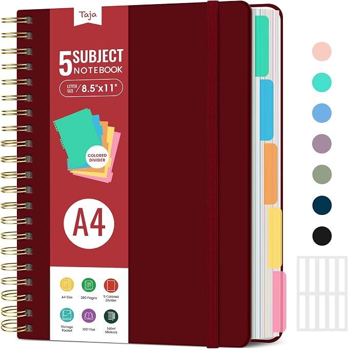 Hardcover Spiral Journal Notebooks by Taja