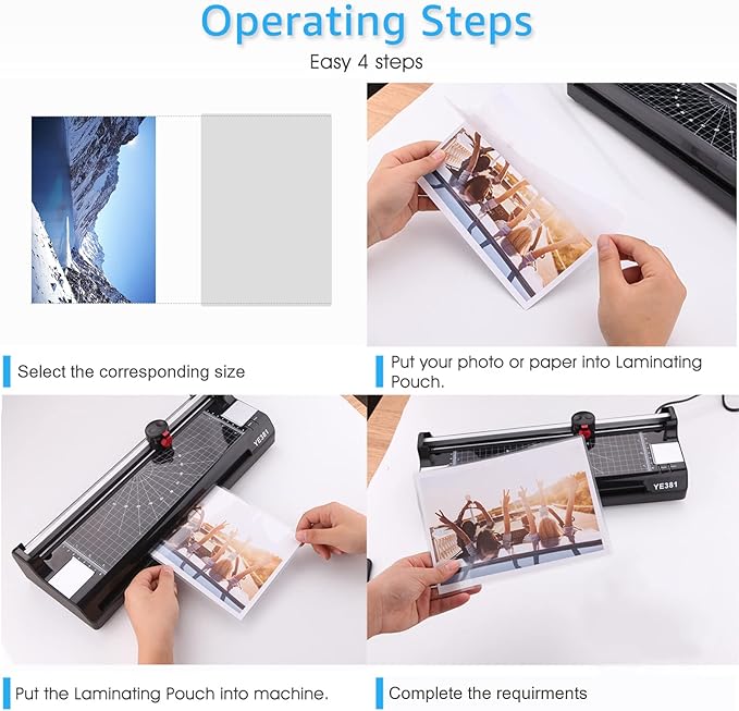 300 Pack 3 Mil Thermal Laminating Pouches, Plastic Laminating Sheets, 9 x 11.5 Inch, 5 x 7 Inch, 4 x 6 Inch, 3.7 x 5.3 Inch, 2.2 x 3.7 Inch for Letter, Photo, Note, ID Badge and Business Card Sizes-DeskLoop Office