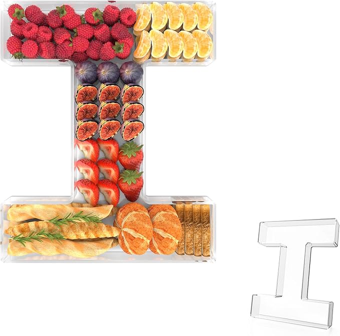 11" Acrylic Letter Charcuterie Tray, Charcuterie Letters Fillable Box by Tdsuco