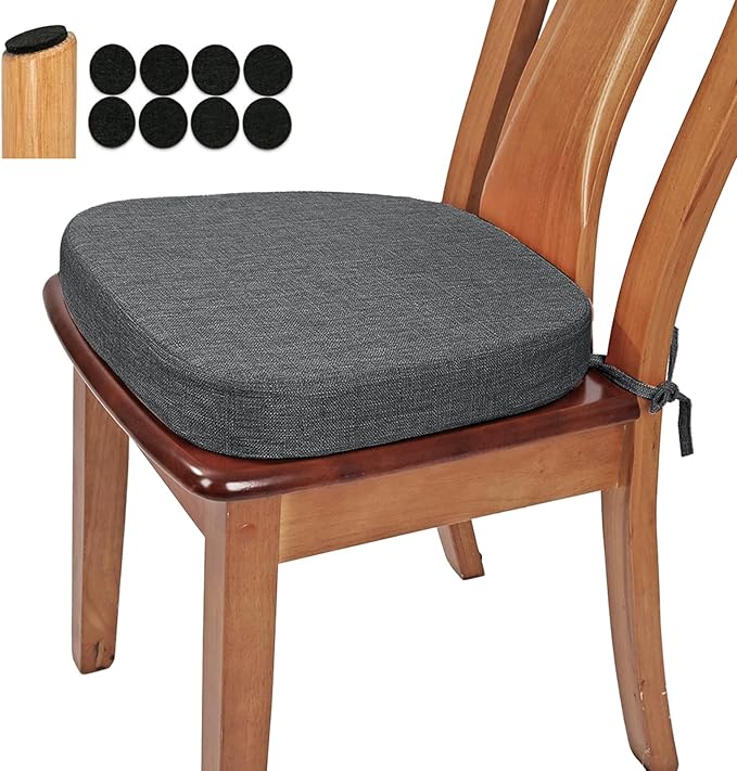 BUYUE Thickened 2.5" Friendly Woven Fabric Dining Chair Cushion, U-Shape High by BUYUE