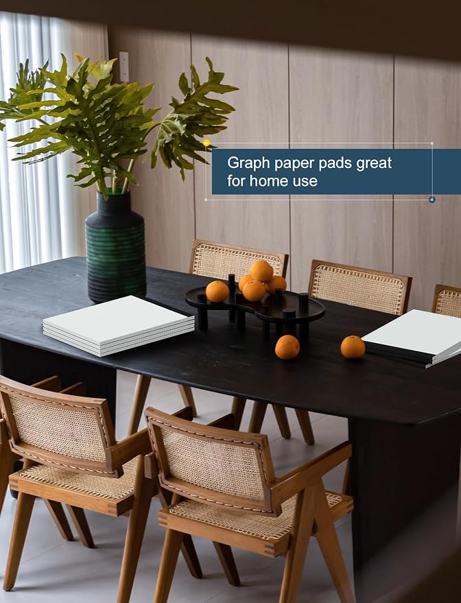 Zaviko Graph Paper Pad 8.5 x 11, 2 Pack, 4x4 Graph Ruled, Grid Paper Pad 8-1/2" - Image 7
