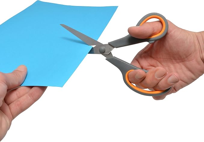 Westcott 8" Straight Stainless Steel Soft Handle Scissors - Image 4