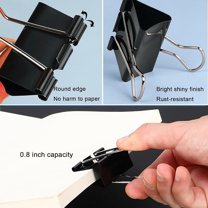 36 Pack Extra Large Binder Clips 2 inch Big Paper Clips - Image 3