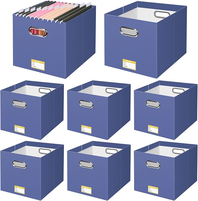 BALEINE File Organizer Box, Cardboard File Folder Organizer by BALEINE