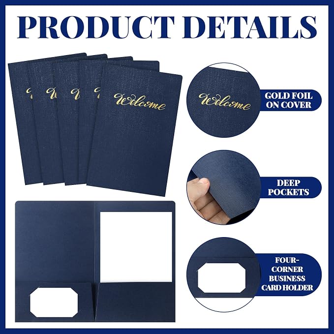 Affrolling 100 Pack 6 x 9 Inch Welcome Pocket Folders Church Visitor Welcome - Image 3