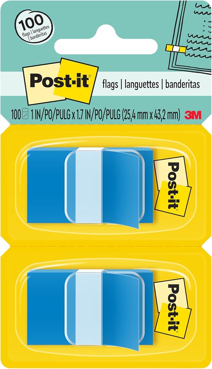Post-it Flags, 1 in. x 1.7 in., Two Dispensers by Unknown
