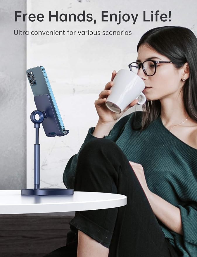 LISEN Cell Phone Stand, Angle Height Adjustable Stable Cell Phone Stand - Image 4