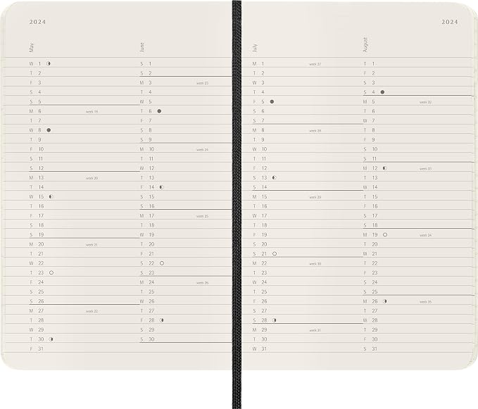Moleskine Classic 12 Month 2024 Monthly Planner, Soft Cover - Image 4