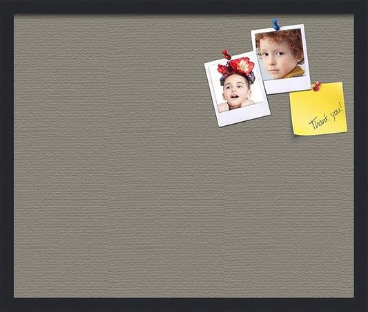 PinPix 24x20 Inch Cork Bulletin Board. This Decorative Framed Pin Board Comes with Pewter Design and a Satin Black Frame. Ideal for Home Office Decor or Message Board (PinPix-1812)-DeskLoop Office