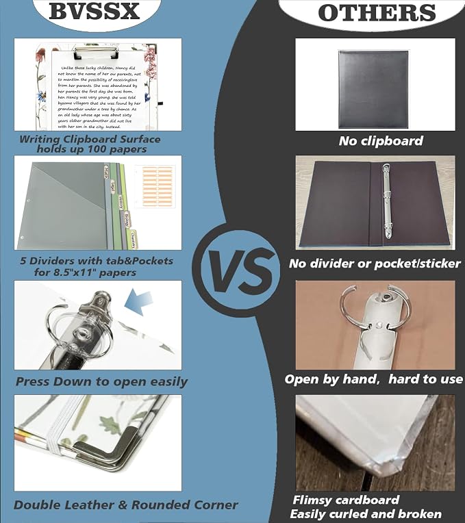 3 Ring Binder 1 Inch, Three Ring Binders Organizer - Image 3