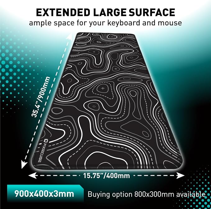 Pixiecube Minimalist Topographic Map Mouse Pad - Image 3