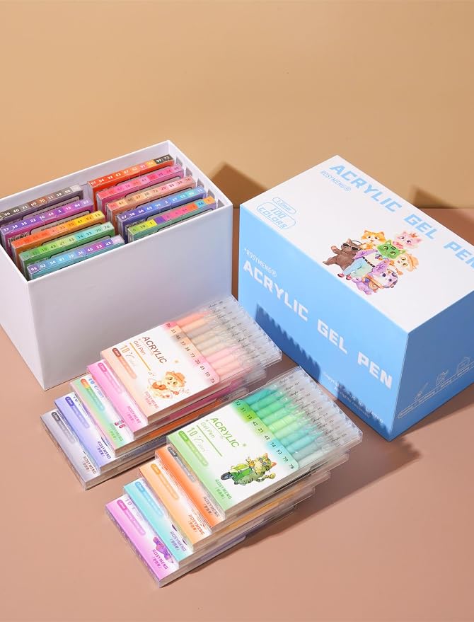 ROSYMENG Acrylic Gel Pens 100 Colors, Ultra‑Smooth 1.0mm Tip - Image 7