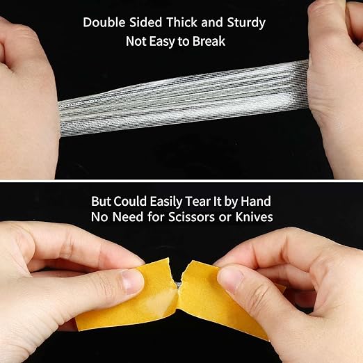 MILEQEE 3Pack Double Sided Tape Heavy Duty, 2in x 66FT, Super Sticky Resistente - Image 4