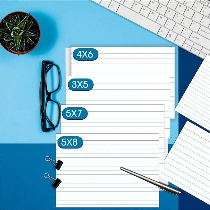 Index Cards 5x8, Flash Cards for Studying, File Note, Study Cards - Image 4