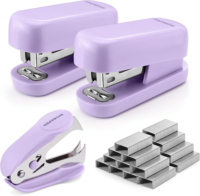 WORKPRO Small Stapler with Staples, One Staple Remover, 2000 Standard Staples by WORKPRO