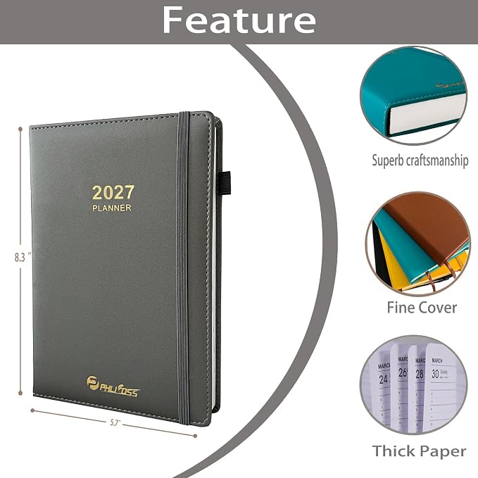 Daily Planner 2027 / Appointment Book, One Page Per Day, Jan - Image 2