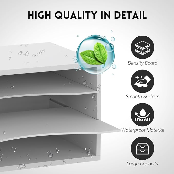 SUPEASY Wood Desk Organizer, 3 Tier Paper File Organizer - Image 5