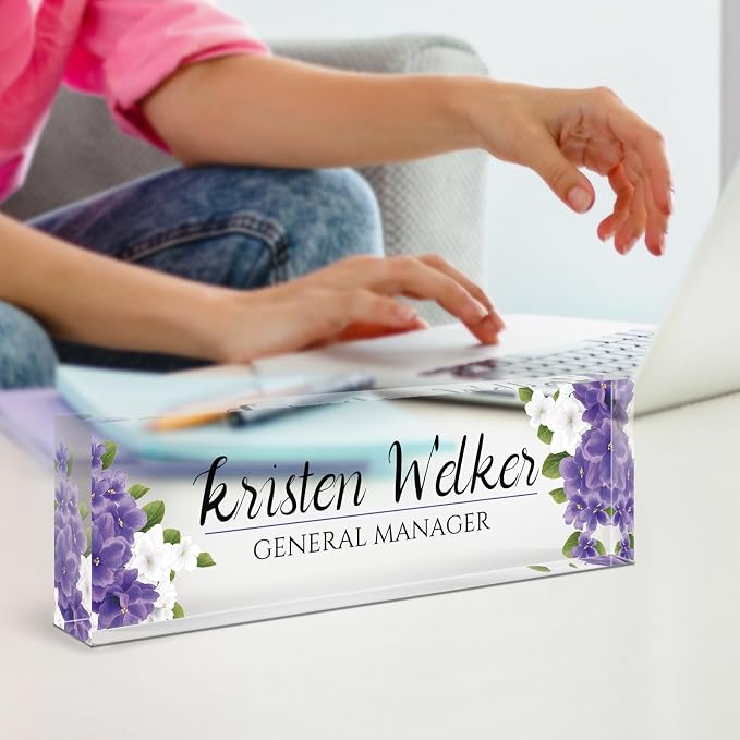 Custom Name Plate for Desk, Desk Name Plate Personalized, Office Decor for Women - Image 6