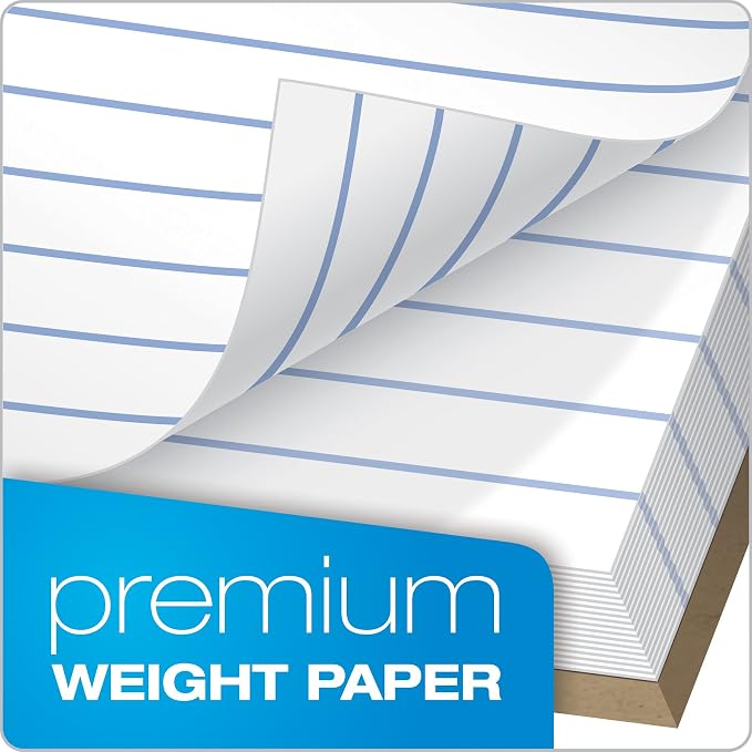 Tops 8.5 x 11 Legal Pads, Premium Docket Gold Brand, Wide Ruled, Thick White - Image 3