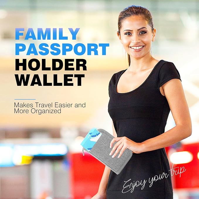 Single Passport Holder for Travel, RFID Travel Document Organizer for Women - Image 7